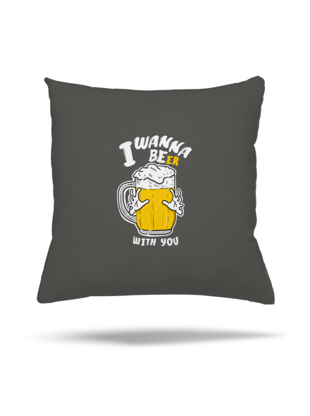 I wanna beer vankúš Gray Pol