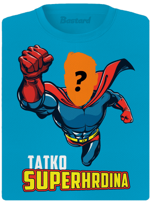 Tatko superhrdina dámske športové tričko Blue Atol
