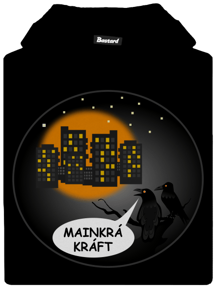 MainKráKráft detská mikina klokanka Black
