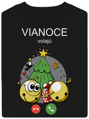 Vianoce volajú unisex mikina bez kapucne Black