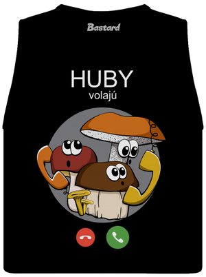 Huby volajú dámske tielko voľné Black