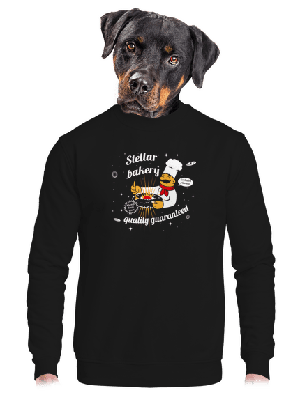 Stellar bakery unisex mikina bez kapucne Black