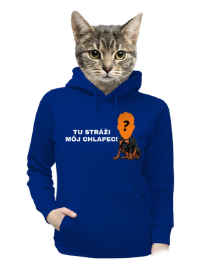 Tu strážim ja dámska mikina klokanka Royal Blue Mal