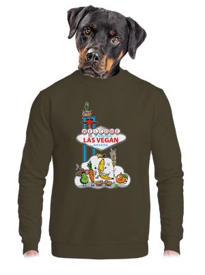 Las Vegan unisex mikina bez kapucne Urban Khaki