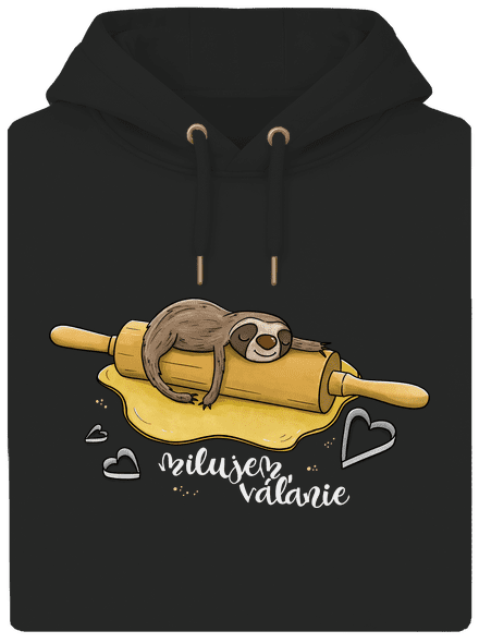 Milujem váľanie unisex mikina premium Dark Black