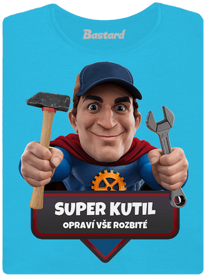 Super otec dámske tričko s lemom Blue Atol