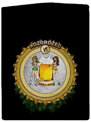 Pivný horoskop: Kozorožec pánska mikina na zips Black