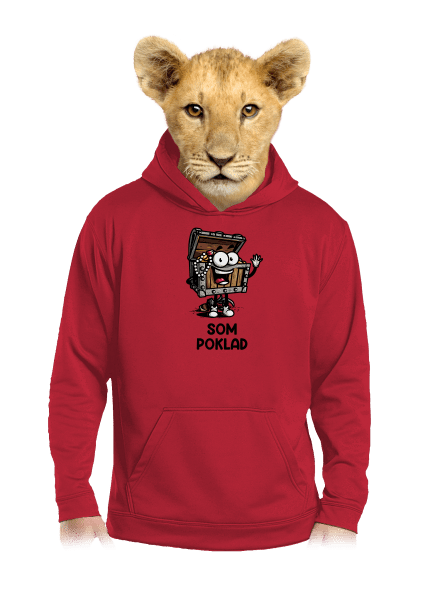 Som poklad detská mikina klokanka Fire Red