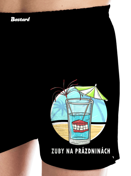 Zuby na prázdninách pánske trenky Black