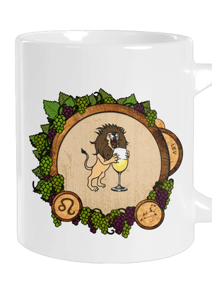 Vínny horoskop: Lev veľký hrnček White