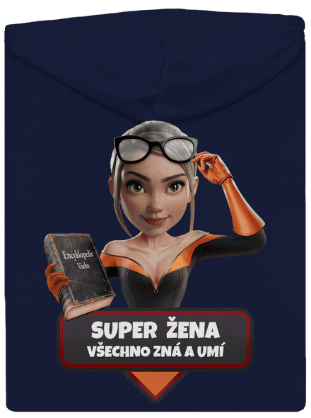 Super mama pánska mikina na zips Navy