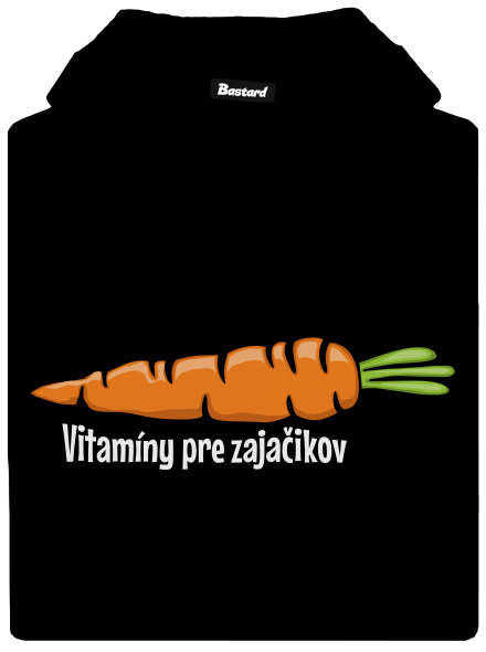 Vitamíny pre zajačikov dámska mikina klokanka Black