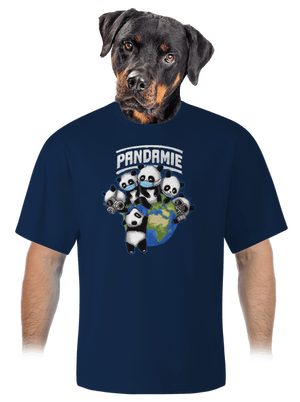 Pandamie unisex tričko oversized Midnight Blue