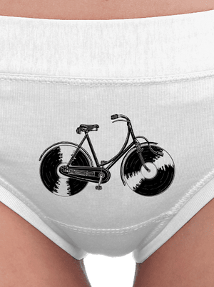 Gramofónový bicykel dámske nohavičky White