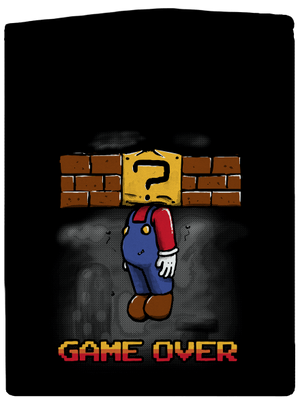 Game Over pánska mikina na zips Black