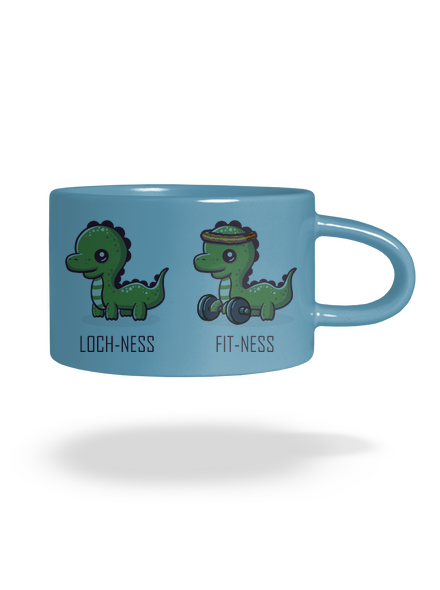 Fit-ness hrnček makronka Blue Macaron