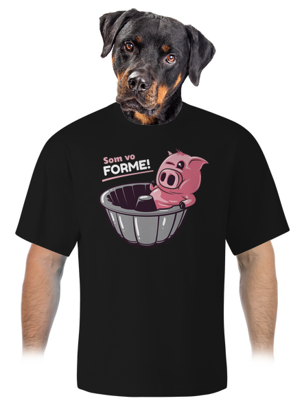 Vo forme unisex tričko oversized Black