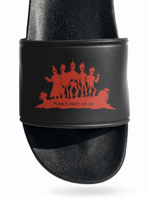 Punks Not Dead šľapky Black