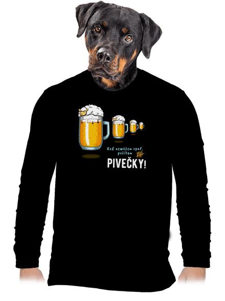 Pivečka pánske dlhý rukáv Black