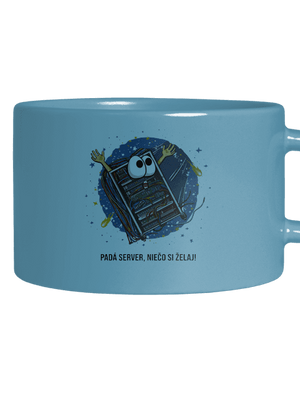 Padá server hrnček makronka Blue Macaron