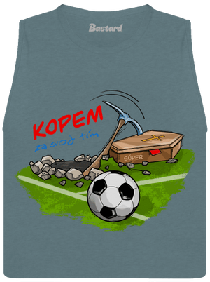 Kopem za svoj tím dámske tielko voľné Heather Deep Teal