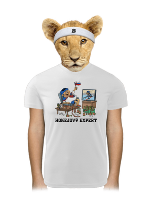 Hokejový expert detské športové tričko White