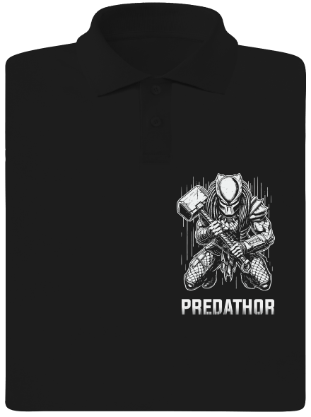 PredaThor a kladivko pánska polokošeľa Black