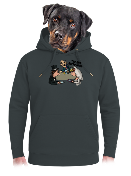 Svadobný obrad unisex mikina premium Charcoal