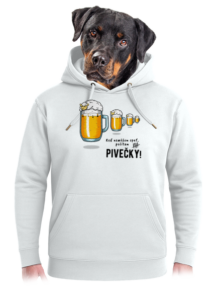 Pivečka unisex mikina premium Snowwhite