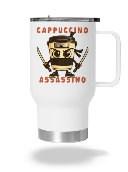 Cappuccino Assasino – Italian Brainrot termohrnček White
