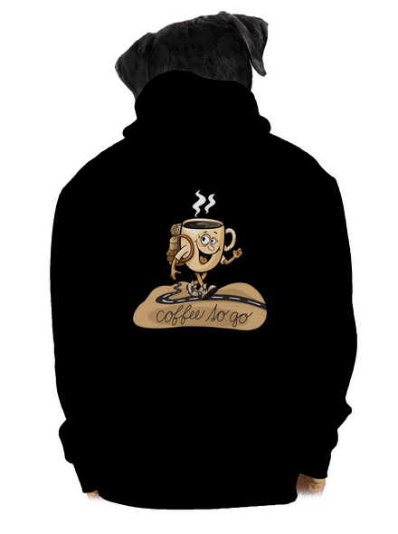 Coffee to go pánska mikina na zips Black