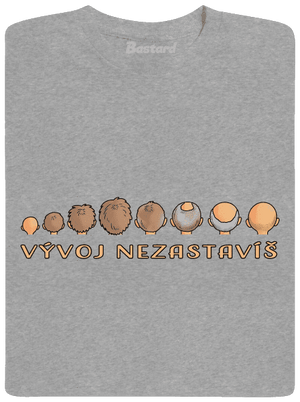 Vývoj nezastavíš pánske tričko Sport Grey