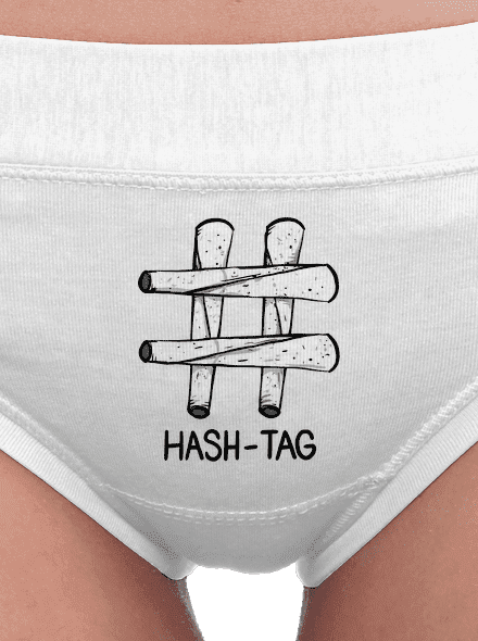 Hash tag dámske nohavičky White