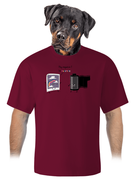 Be positive unisex tričko oversized Garnet