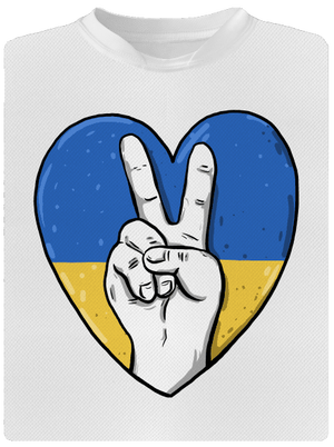 Ukrajina - Mier detské športové tričko White