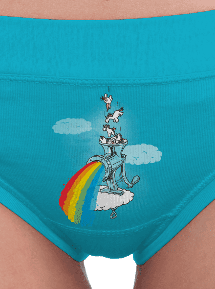 Ako vzniká dúha dámske nohavičky Turquoise