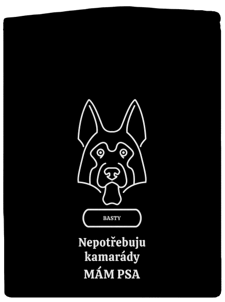 Nemôžem, mám psa pánska mikina na zips Black