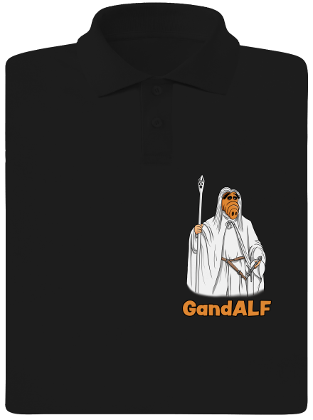 GandALF pánska polokošeľa Black