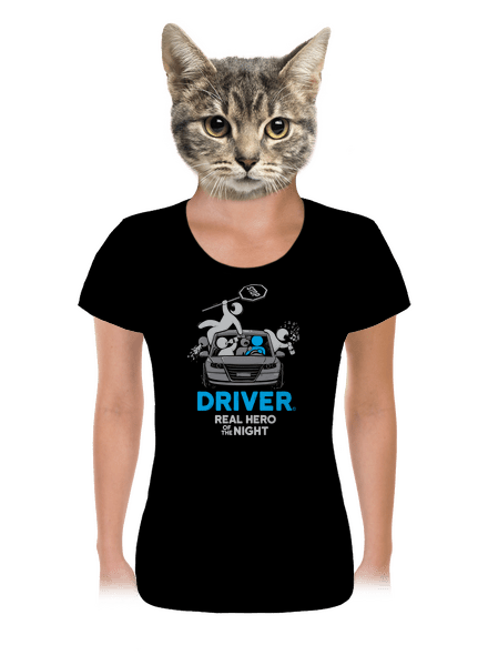 Driver dámske tričko Black