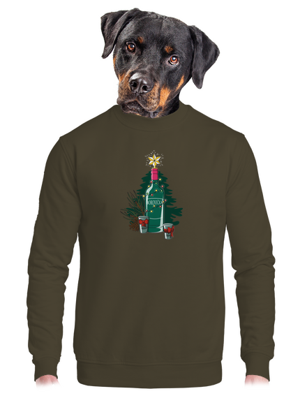 Vianočná borovička unisex mikina bez kapucne Urban Khaki