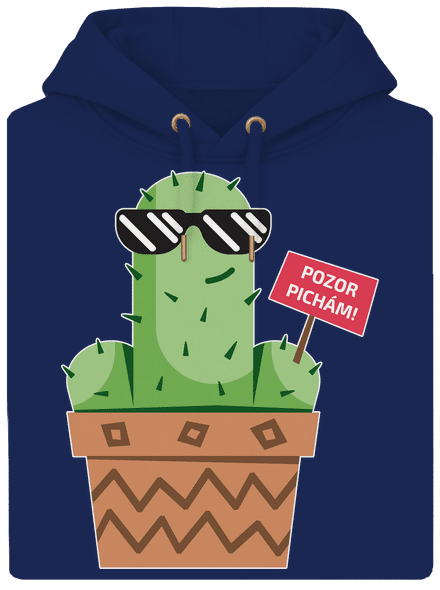 Pozor pichám unisex mikina premium Navy