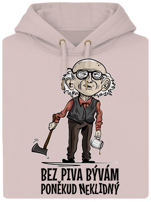 Neklidný bez piva unisex mikina premium Rose Chalk