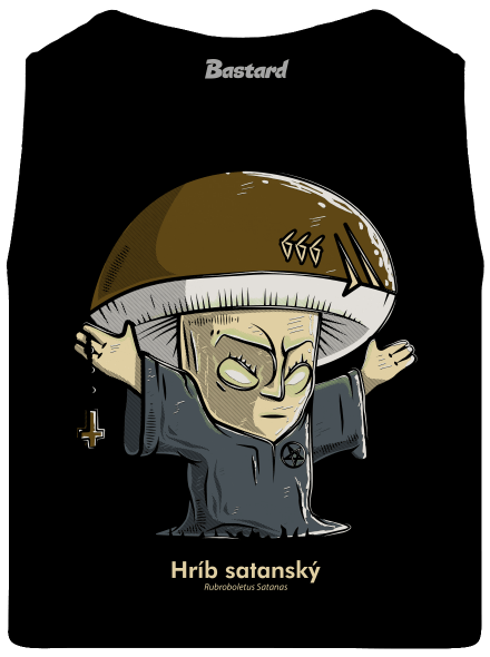Hríb satanský pánske tielko Black