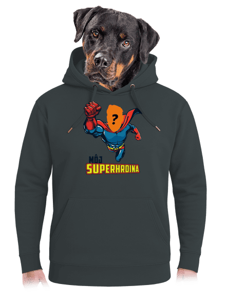 Môj superhrdina unisex mikina premium Charcoal