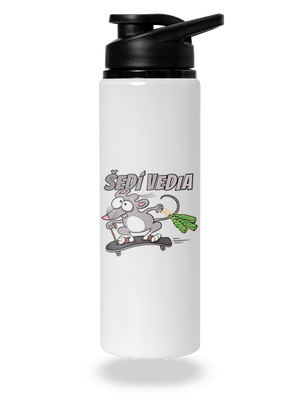 Šedí vedia - myšiak flaša na vodu White