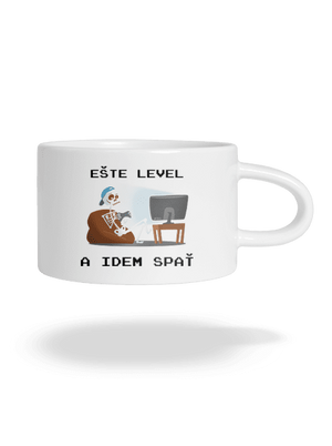 Ešte level hrnček makronka White