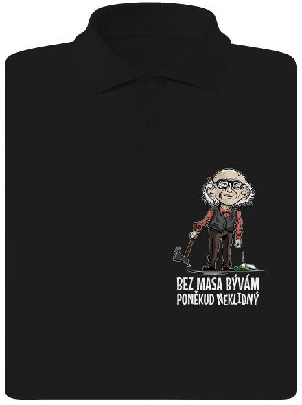 Neklidný bez masa pánska polokošeľa Black