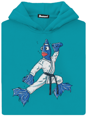 Bojovníčka detská mikina klokanka Hawaiian Blue