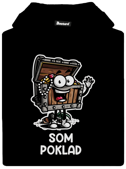Som poklad detská mikina klokanka Black