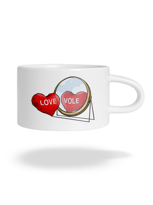 Love vole hrnček makronka White